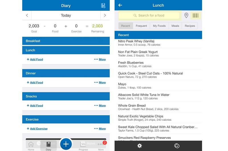 track food IIFYM myfitnesspal